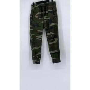 TNA Women's Green Camo Print Drawstring High-Rise Pull-On Jogger Pant SZ XS